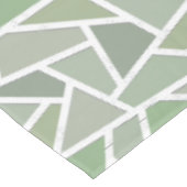 Olijfgroen mozaïekpatroon tafelkleed (Gekanteld)