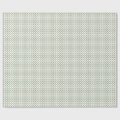 Olijfgroen op witte polka stippen cadeaupapier (Vlak)