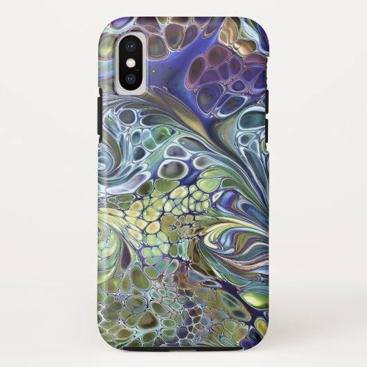 Olijfgroen, paars blauw, abstract Case-Mate iPhone case (Achterkant)