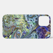 Olijfgroen, paars blauw, abstract Case-Mate iPhone case (Achterkant (horizontaal))