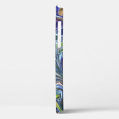Olijfgroen, paars blauw, abstract Case-Mate iPhone case (Achterkant / Links)