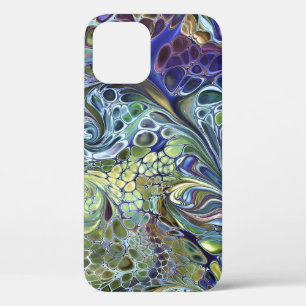 Olijfgroen, paars blauw, abstract Case-Mate iPhone case
