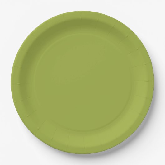 Olijfgroen Papieren Bordje (Voorkant)