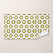 Olijfgroen Patroon Bad Handdoek (Handdoek)