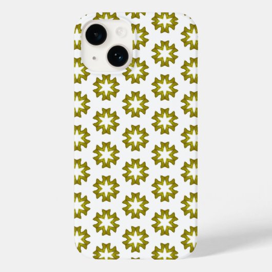 Olijfgroen Patroon Case-Mate iPhone Case (Achterkant)