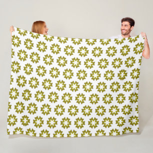 Olijfgroen Patroon Fleece Deken