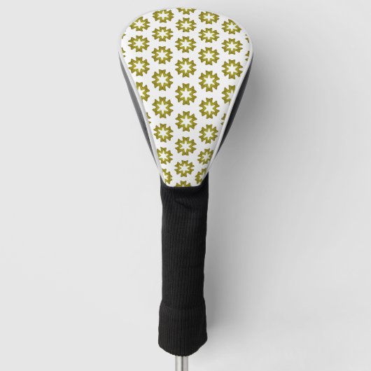 Olijfgroen patroon golfheadcover (Voorkant)