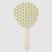 Olijfgroen patroon handwaaier (Achterkant)