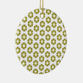 Olijfgroen patroon keramisch ornament (Rechts)