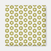 Olijfgroen patroon magneet (Voorkant)