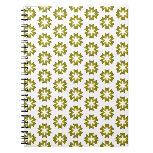 Olijfgroen Patroon Notitieboek (Voorkant)