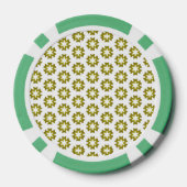 Olijfgroen patroon poker chips (Achterkant)