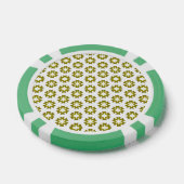 Olijfgroen patroon poker chips (Enkel)