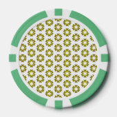 Olijfgroen patroon poker chips (Voorkant)