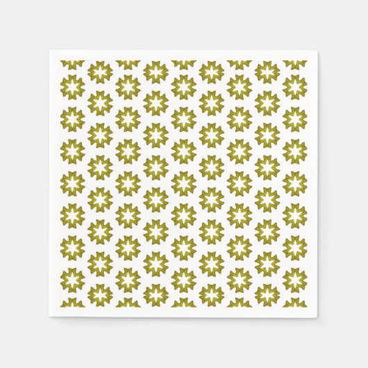 Olijfgroen patroon servet (Voorkant)