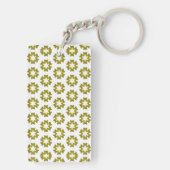 Olijfgroen patroon sleutelhanger (achterkant)