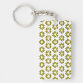 Olijfgroen patroon sleutelhanger (Voorkant)