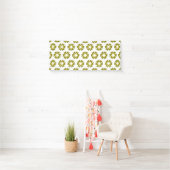 Olijfgroen Patroon Spandoek (Insitu)