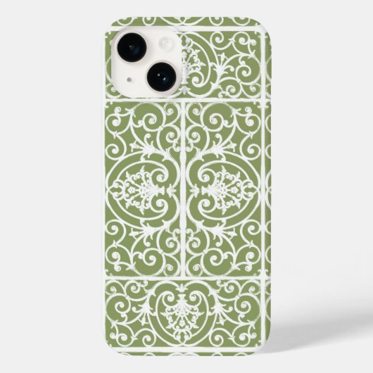 Olijfgroen rolpatroon Case-Mate iPhone case (Achterkant)