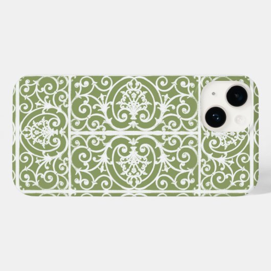 Olijfgroen rolpatroon Case-Mate iPhone case (Achterkant (horizontaal))