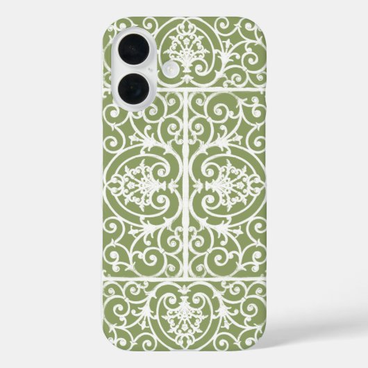 Olijfgroen rolpatroon Case-Mate iPhone case (Achterkant)