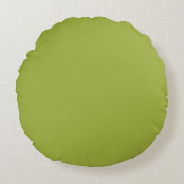 Olijfgroen Rond Kussen (Voorkant)