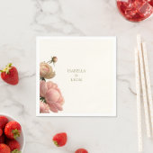 Olijfgroen & Roos bruiloft Servet (Insitu)