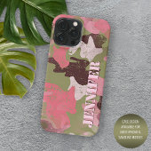 Olijfgroen Roze Kaki Bruin Camo Art Patroon Case-Mate iPhone Case