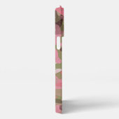 Olijfgroen Roze Kaki Bruin Camo Art Patroon iPhone Hoesje (Rechterkant)