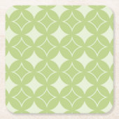 Olijfgroen schildpad kartonnen onderzetters (Voorkant)