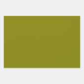 Olijfgroen Solid Color | Klassiek | Elegant Inpakpapier Vel (Voorkant 3)