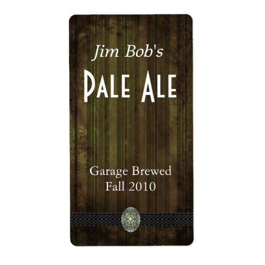 Olijfgroen startpunt voor noodgevallen etiket (Voorkant)