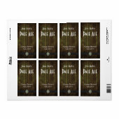 Olijfgroen startpunt voor noodgevallen etiket (Full Sheet)