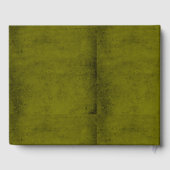 Olijfgroen Stijlvol Trendy Aangepaste Bruiloft Gastenboek (Achterkant)