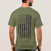 Olijfgroen T-shirt Veteraan Militaire Amerikaanse  (Achterkant)