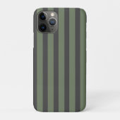 Olijfgroen Tik Gestreept Modern Case-Mate iPhone Case (Achterkant)