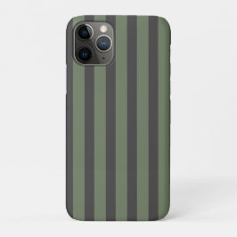 Olijfgroen Tik Gestreept Modern Case-Mate iPhone Case