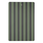 Olijfgroen Tik Gestreept Modern Mini Klembord (Achterkant)