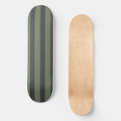 Olijfgroen Tik Gestreept Modern Persoonlijk Skateboard (Voorkant)