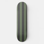 Olijfgroen Tik Gestreept Modern Persoonlijk Skateboard (Voorkant)