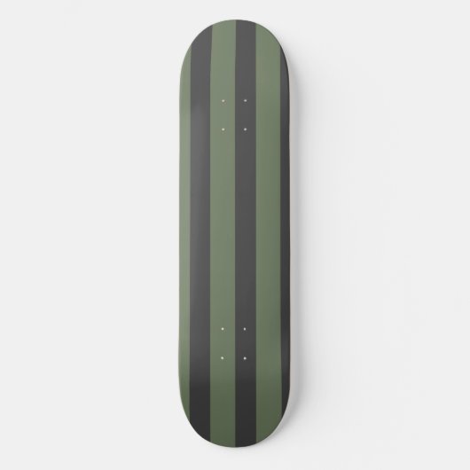 Olijfgroen Tik Gestreept Modern Persoonlijk Skateboard (Voorkant)