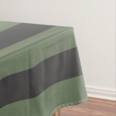 Olijfgroen Tik Gestreept Modern Tafelkleed (Voorbeeld)