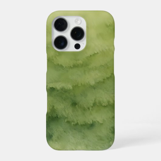 olijfgroen verloop waterverf iPhone hoesje (Achterkant)