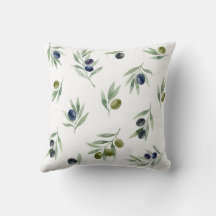 Olijfgroen Waterverf Botanische Chic Patroon
