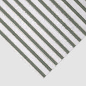 Olijfgroen wit gestreepte Kerst Tissuepapier (Detail)