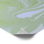 Olijfgroen, wit vloeibaar Poster (Hoek)