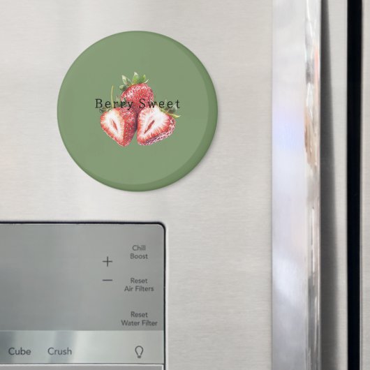 Olijfgroene Aardbeien Beszoet Magneet (Insitu (Koelkast))