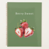 Olijfgroene Aardbeien Beszoet Planner (Voorkant)
