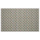 Olijfgroene Abstracte Bloem Grid - Polyester Weefs Stof (Fat Quarter)