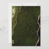 Olijfgroene agaat script trouw save the date kaart (Achterkant)